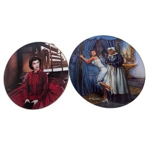 Gone With The Wind Collector Plates Mammy Lacing Scarlett Gets Her Way Set of 2